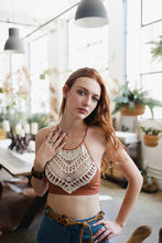 Load image into Gallery viewer, Crochet Lace High Neck Bralette