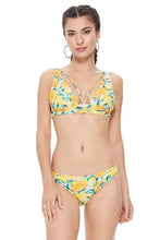 Load image into Gallery viewer, TEXTURED LEMON PRINT BIKINI SET