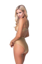 Load image into Gallery viewer, GOLD HIGH WAIST BIKINI SET