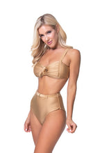 Load image into Gallery viewer, GOLD HIGH WAIST BIKINI SET