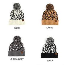 Load image into Gallery viewer, CC Leopard Pom Beanie