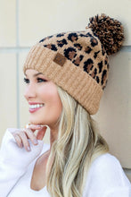 Load image into Gallery viewer, CC Leopard Pom Beanie