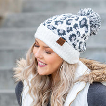Load image into Gallery viewer, CC Leopard Pom Beanie