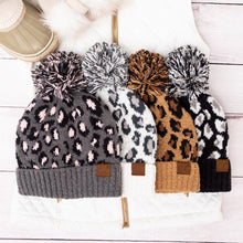 Load image into Gallery viewer, CC Leopard Pom Beanie