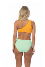 Load image into Gallery viewer, TEXTURED TWO TONE ONE SHOULDER ONE PIECE