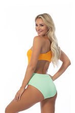 Load image into Gallery viewer, TEXTURED TWO TONE ONE SHOULDER ONE PIECE