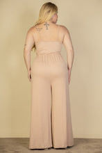 Load image into Gallery viewer, Plus Size Button Front Wide Leg Jumpsuit