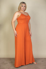 Load image into Gallery viewer, Plus Size Button Front Wide Leg Jumpsuit