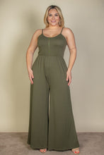Load image into Gallery viewer, Plus Size Button Front Wide Leg Jumpsuit