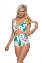Load image into Gallery viewer, Pineapple cutout one piece swimsuit
