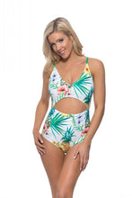 Load image into Gallery viewer, Pineapple cutout one piece swimsuit