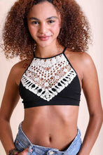 Load image into Gallery viewer, Crochet Lace High Neck Bralette