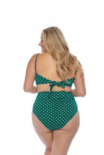 Load image into Gallery viewer, GREEN POLKA DOT HIGH WAIST BIKINI SET