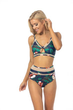 Load image into Gallery viewer, FLORAL PRINT MESH INSERTS BIKINI SET