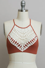 Load image into Gallery viewer, Crochet Lace High Neck Bralette