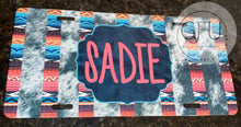 Load image into Gallery viewer, Cow Serape Custom License Plate