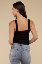 Load image into Gallery viewer, Ribbed Bra Padded V-Neck Tank Top
