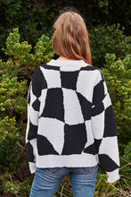 Load image into Gallery viewer, Multi Geo Checker Pullover Knit Sweater Top
