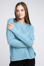 Load image into Gallery viewer, Ribbed Brushed Melange Hacci Sweater with a Pocket
