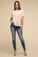 Load image into Gallery viewer, Dolman Short Sleeve Jacquard Sweater
