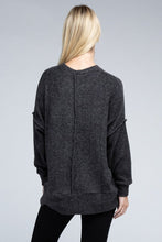 Load image into Gallery viewer, Brushed Melange Drop Shoulder Oversized Sweater
