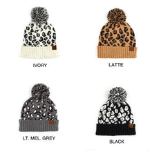 Load image into Gallery viewer, CC Leopard Pom Beanie
