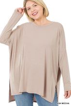 Load image into Gallery viewer, Plus Dolman Long Sleeve Round Neck Top
