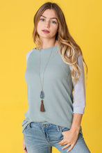 Load image into Gallery viewer, Waffle Knit Two Tone Tunic
