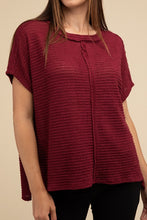 Load image into Gallery viewer, Dolman Short Sleeve Jacquard Sweater
