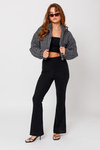 Load image into Gallery viewer, Tweed Crop Puffer Jacket
