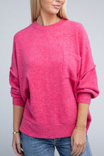 Load image into Gallery viewer, Brushed Melange Drop Shoulder Oversized Sweater
