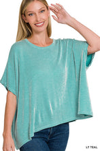 Load image into Gallery viewer, Ribbed Striped Oversized Short Sleeve Top
