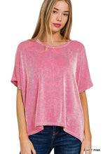 Load image into Gallery viewer, Ribbed Striped Oversized Short Sleeve Top

