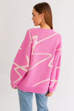 Load image into Gallery viewer, Abstract Pattern Oversized Sweater Top
