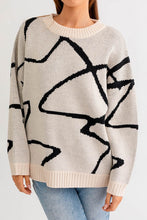 Load image into Gallery viewer, Abstract Pattern Oversized Sweater Top

