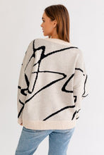Load image into Gallery viewer, Abstract Pattern Oversized Sweater Top
