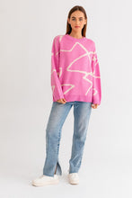 Load image into Gallery viewer, Abstract Pattern Oversized Sweater Top
