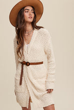 Load image into Gallery viewer, Popcorn Open Knit Cardigan Sweater
