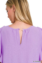 Load image into Gallery viewer, Woven Bubble Airflow Flutter Sleeve Top
