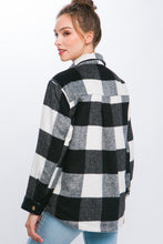Load image into Gallery viewer, Plaid Button Down Jacket with Front Pocket Detail
