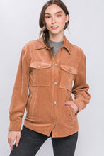 Load image into Gallery viewer, Corduroy Button Down Jacket With Pockets
