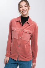 Load image into Gallery viewer, Corduroy Button Down Jacket With Pockets
