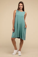 Load image into Gallery viewer, Sleeveless Flared Dress with Side Pockets
