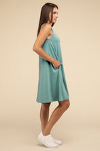 Load image into Gallery viewer, Sleeveless Flared Dress with Side Pockets
