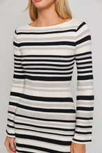 Load image into Gallery viewer, Boat Neck Bell Sleeve Sweater Dress
