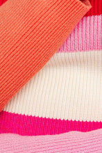 Load image into Gallery viewer, Long Sleeve Color Block Stripe Knit Top
