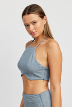 Load image into Gallery viewer, UNDERWIRE CROPPED HALTER TOP
