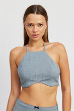Load image into Gallery viewer, UNDERWIRE CROPPED HALTER TOP
