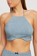 Load image into Gallery viewer, UNDERWIRE CROPPED HALTER TOP
