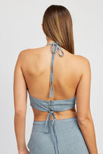 Load image into Gallery viewer, UNDERWIRE CROPPED HALTER TOP
